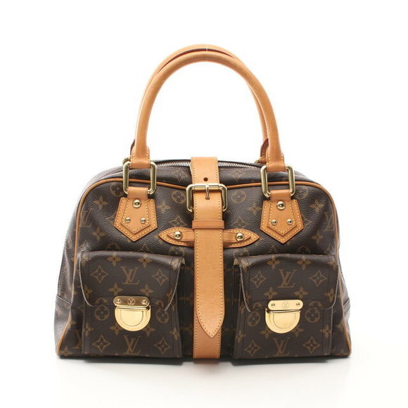 Louis Vuitton Manhattan GM Handbag Leather Monogram Brown - Picture 1 of 7